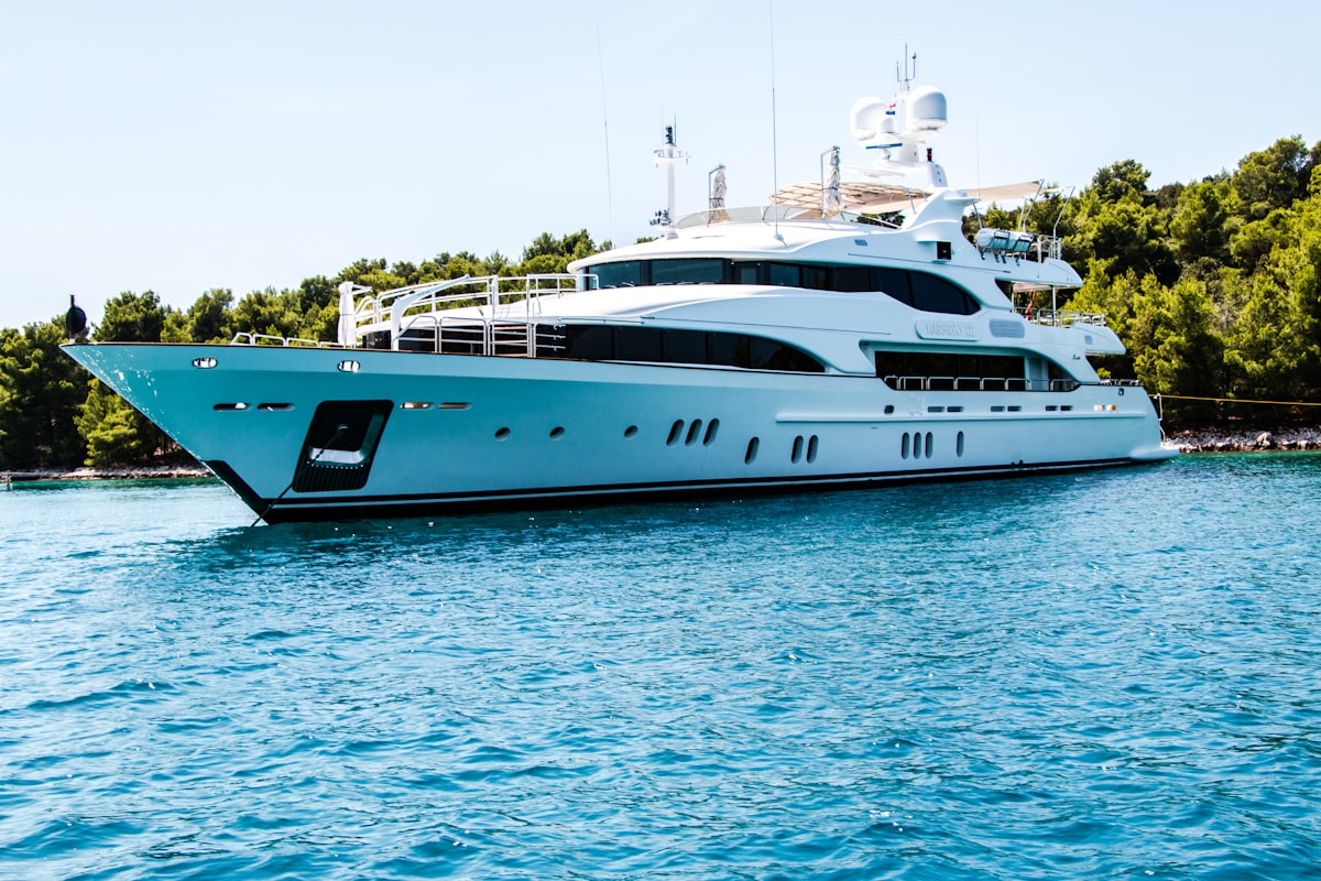 Luxury yacht deck with packing essentials for charter